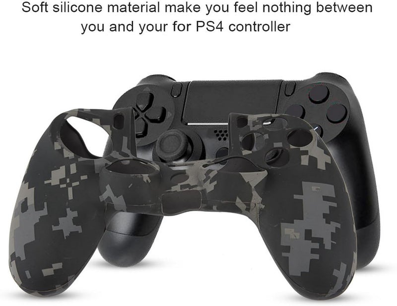Heayzoki Protective Case for PS4 Controller,Soft Silicone Sleeve Case,Gaming Controller Handle Cover,Controller Skin Cover Protective Case for PS4 Controller(Grey) - Image 4